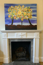 Load image into Gallery viewer, Large Framed 80cm x 100cm Oil Painting on Canvas Wall Art Abstract Tree Circle
