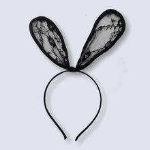 Load image into Gallery viewer, Lace Bunny Ears Floral Lace Fancy Dress Hen Halloween Cosplay Easter Headband