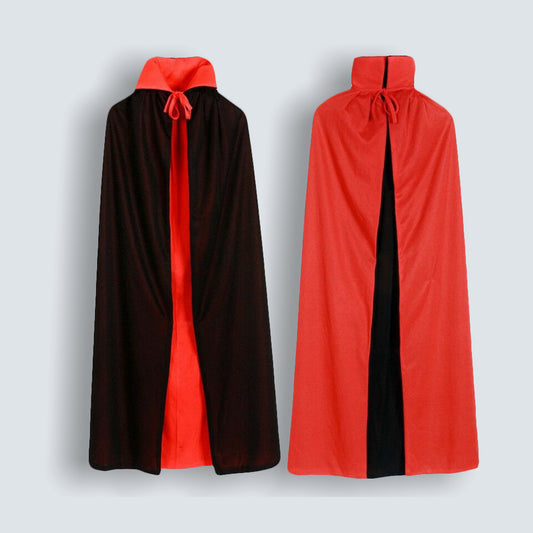 Reversible Black and Red Halloween Vampire Cape Adult Kids