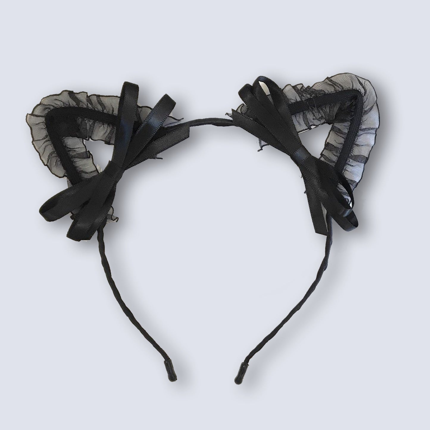 Black Sexy Lace Bow Cat Ears Headband Fancy Dress Cosplay Halloween Party
