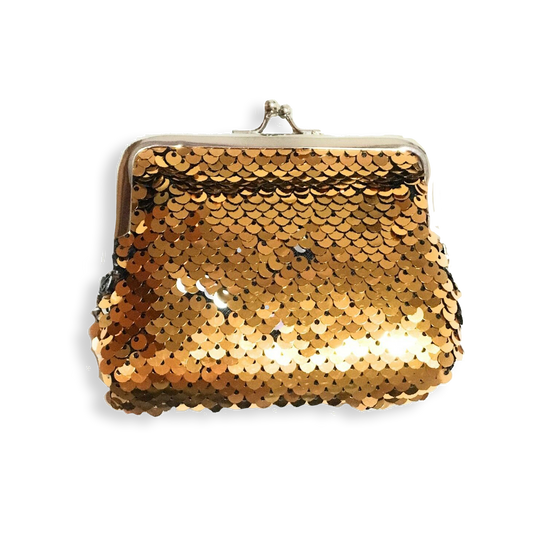 Ladies Girls Reversible Sequin Gold Coin Wallet Pouch Money Purse Card Holder Gift UK