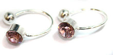 Load image into Gallery viewer, Crystal Stud U CLIP On Clipon Earrings Upper for Ears Nose Lip Cartilage