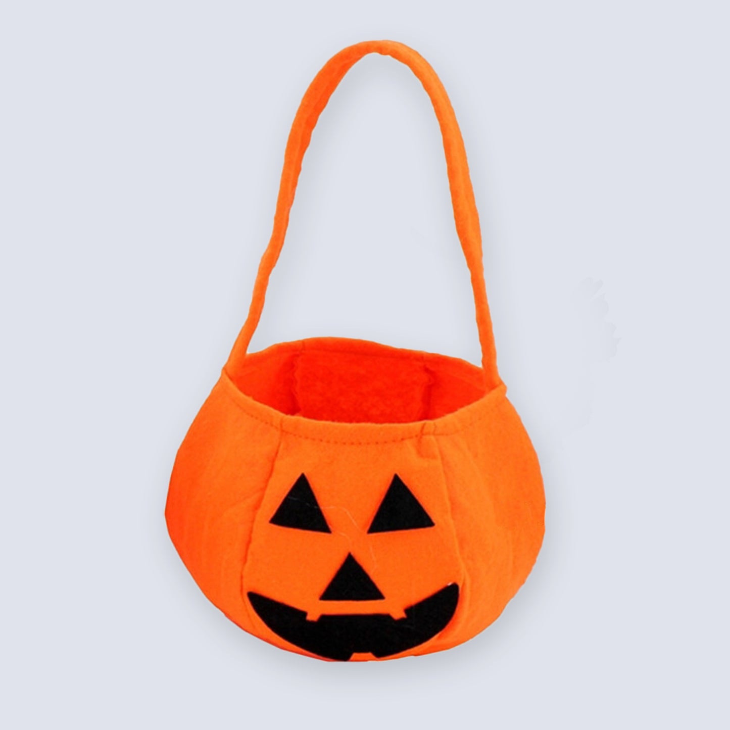 Small Halloween Trick or Treat Orange Pumpkin Bag Sack