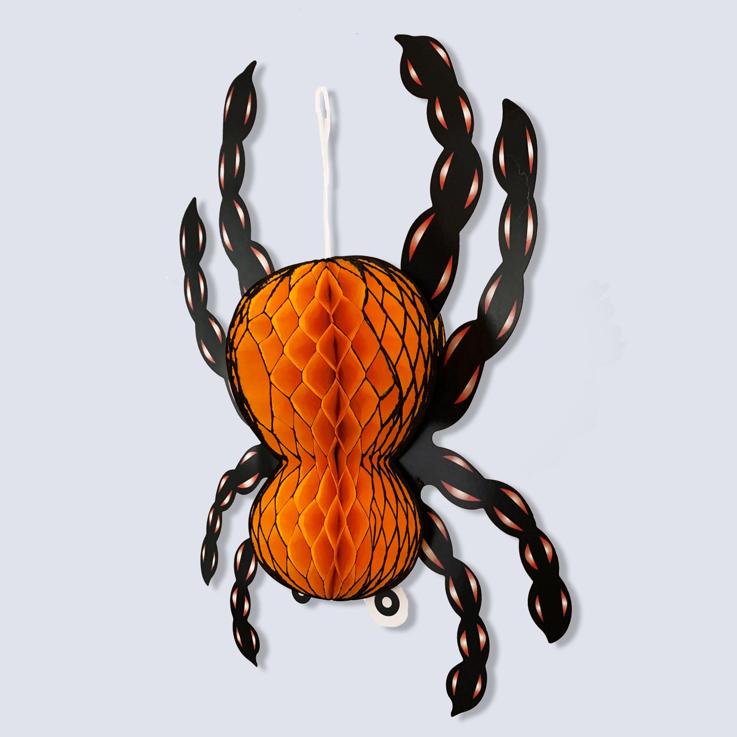 Large Halloween Paper 3D Hanging Decorations Scary Black and Orange Spider