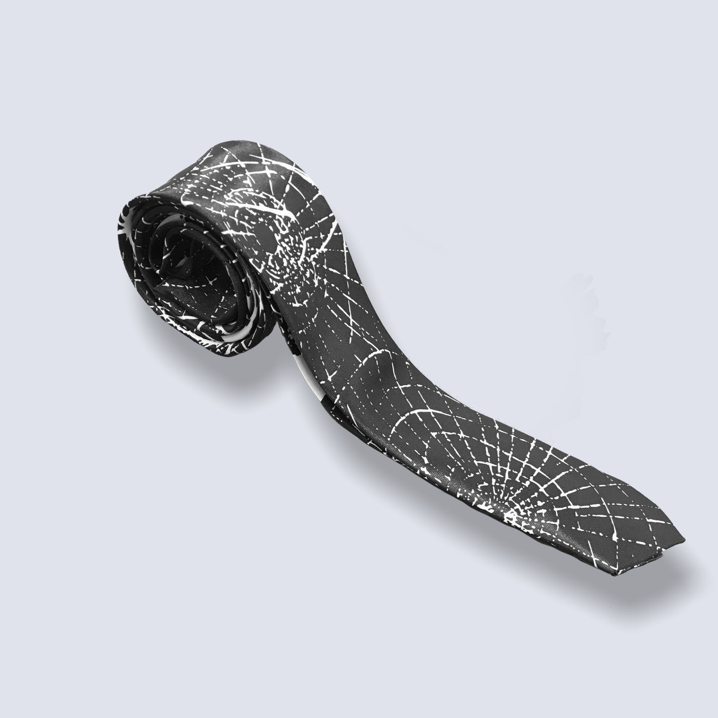Spider Tie Skinny Halloween Themed Outfit Costume in Black and White
