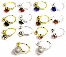Load image into Gallery viewer, Crystal Stud U CLIP On Clipon Earrings Upper for Ears Nose Lip Cartilage