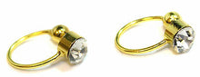 Load image into Gallery viewer, Crystal Stud U CLIP On Clipon Earrings Upper for Ears Nose Lip Cartilage