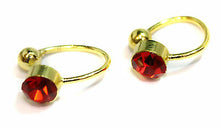 Load image into Gallery viewer, Crystal Stud U CLIP On Clipon Earrings Upper for Ears Nose Lip Cartilage