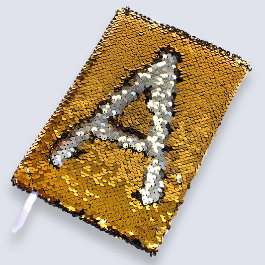 A5 Reversible Sequin Gold Silver Notebook Glittery Notepad Writing Journal Diary Book Gift