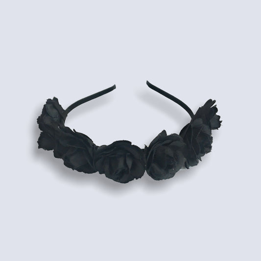 Black Rose Crown Headband Garland Halloween Sugar Skull
