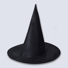 Load image into Gallery viewer, Black Witches Hat - for adults and kids Halloween Costume Dress Up