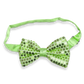 Sequin Satin Lime Green Shiny Bow Tie Dickie Show Sparkly Fancy Dress Magic Mens Boys