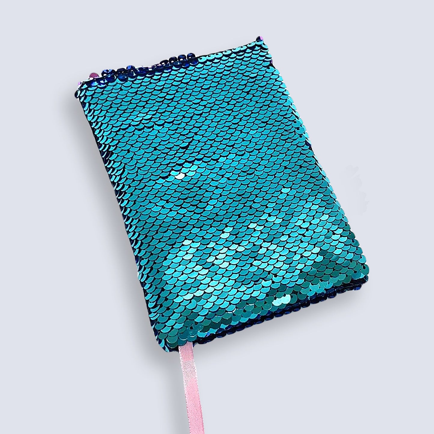 Small A6 Reversible Sequin Blue Notebook Notepad Journal Diary Book Xmas Girls Gift