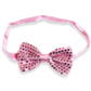 Sequin Satin Baby Pink Shiny Bow Tie Dickie Show Sparkly Fancy Dress Magic Mens Boys
