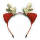 Gold Glitter Red Headband Reindeer Antlers Christmas Deer Ears Headbopper