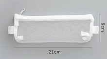 Load image into Gallery viewer, 3 Clear See Through Mesh Exam Pencil Case Zip Fastening Make Up Pouch Travel Set