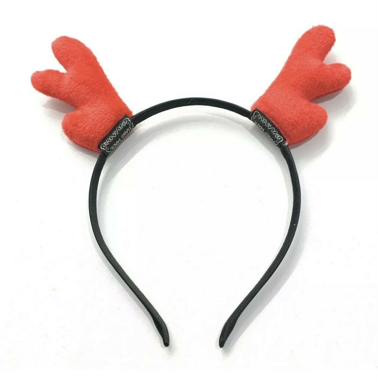 Red Plush Headband Reindeer Antlers Christmas Deer Ears Headbopper