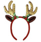 Girls Adults Colourful Gold Sequin Headband Reindeer Antlers Christmas Deer Ears Headbopper